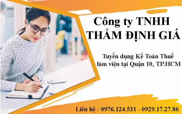 Công ty TNHH Định giá Bến Thành – Hà Nội tuyển dụng kế toán thuế