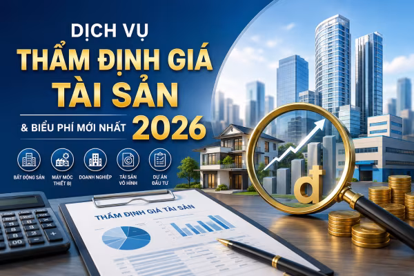 Dịch vụ thẩm định giá tài sản và biểu phí mới nhất 2026