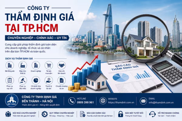 Công Ty Thẩm Định Giá Tại TPHCM – Giải Pháp Định Giá Chuyên Nghiệp Cùng Công Ty TNHH Định Giá Bến Thành – Hà Nội