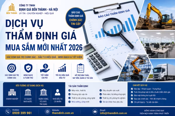 Dịch vụ thẩm định giá mua sắm mới nhất 2026