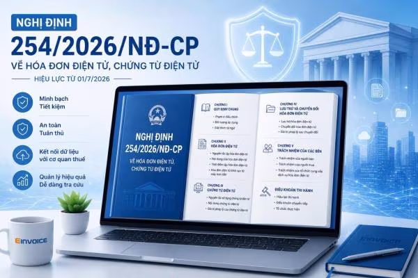 Nghị định số 254/2026/NĐ-CP của Chính phủ: Quy định chi tiết một số điều và biện pháp để tổ chức, hướng dẫn thi hành Luật Quản lý thuế số 108/2025/QH15 về hóa đơn điện tử, chứng từ điện tử