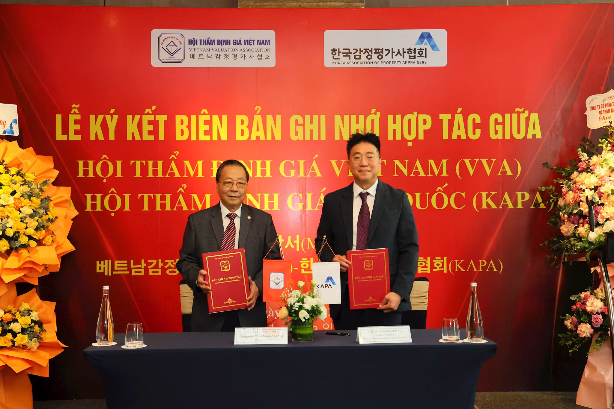 Hội Thẩm định giá Việt Nam ký biên bản ghi nhớ hợp tác với Hội Thẩm định giá Hàn Quốc