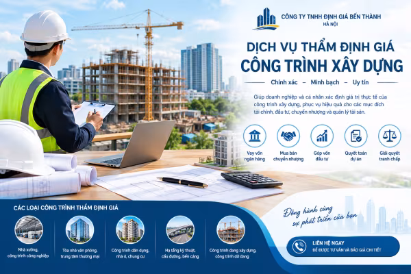 Dịch Vụ Thẩm Định Giá Công Trình Xây Dựng | Công Ty TNHH Định Giá Bến Thành