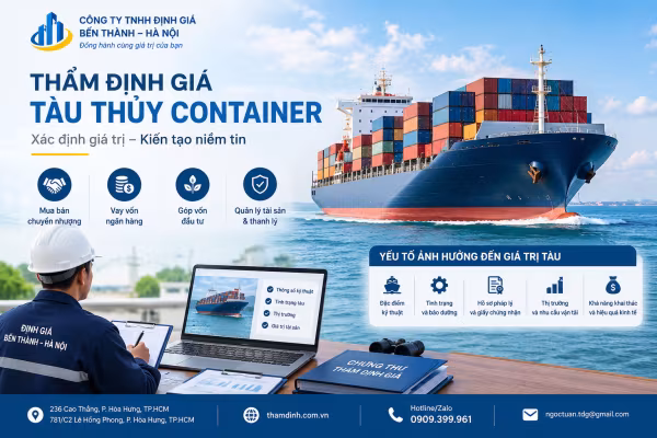 THẨM ĐỊNH GIÁ TÀU THỦY CONTAINER – GIẢI PHÁP XÁC ĐỊNH GIÁ TRỊ TÀI SẢN CHÍNH XÁC